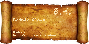 Bodnár Alóma névjegykártya